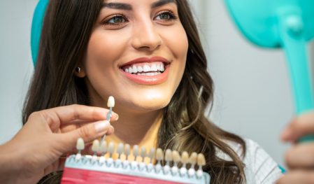 A patient With Composite & Porcelain Veneers Treatment